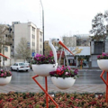 گلدان پایه دار شهری فایبرگلاس
